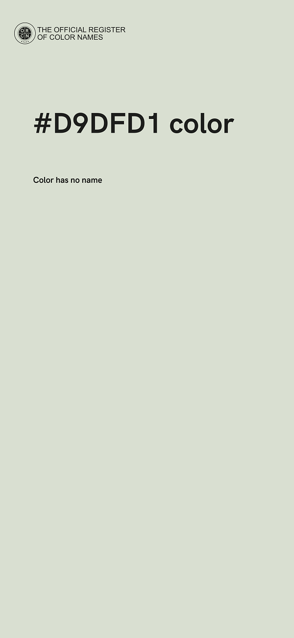 #D9DFD1 color image