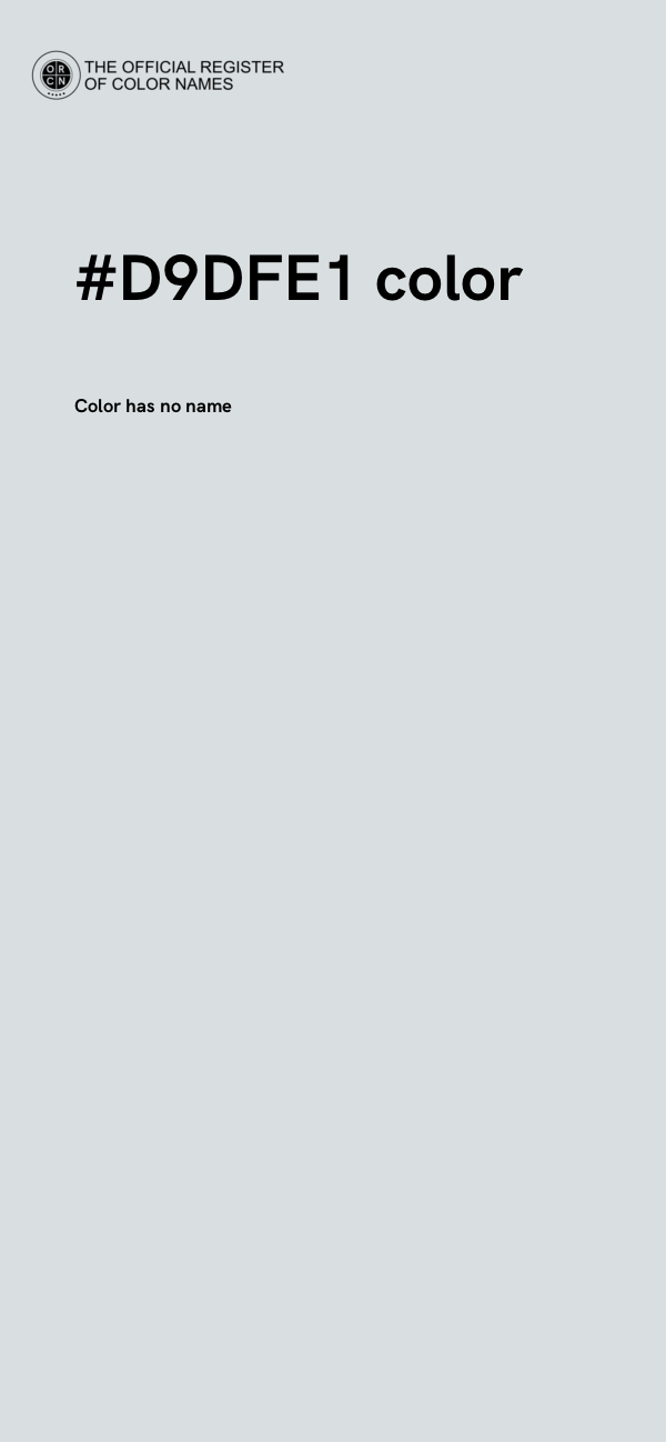 #D9DFE1 color image