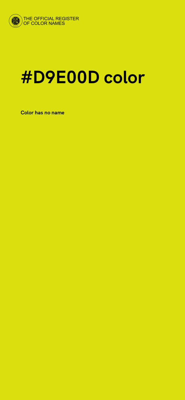 #D9E00D color image