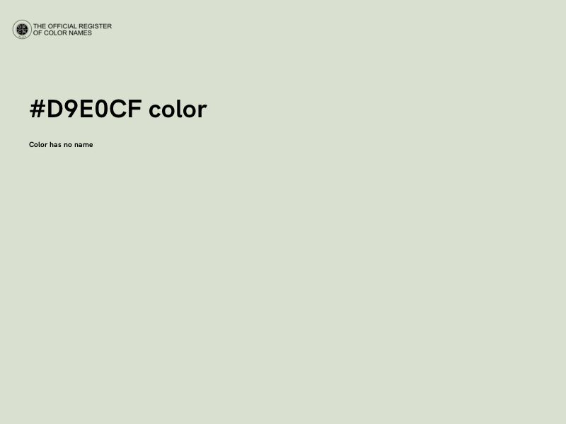 #D9E0CF color image