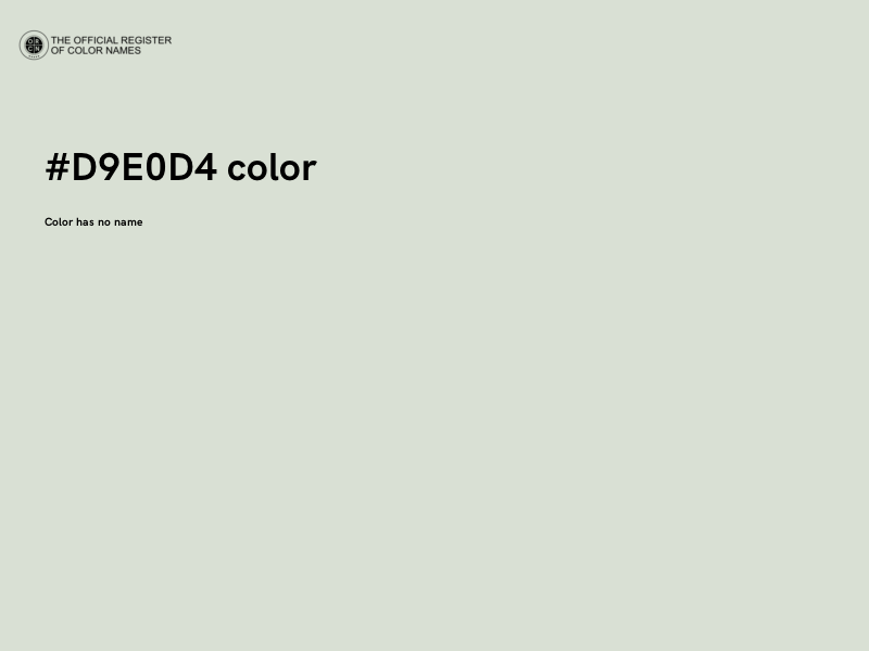#D9E0D4 color image