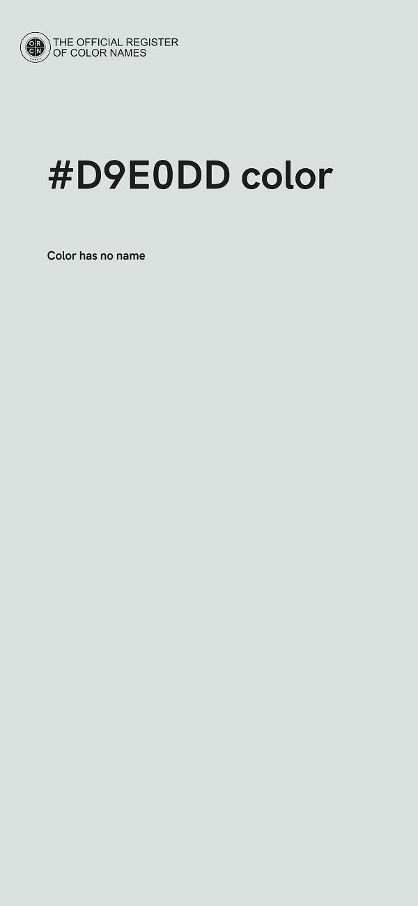 #D9E0DD color image