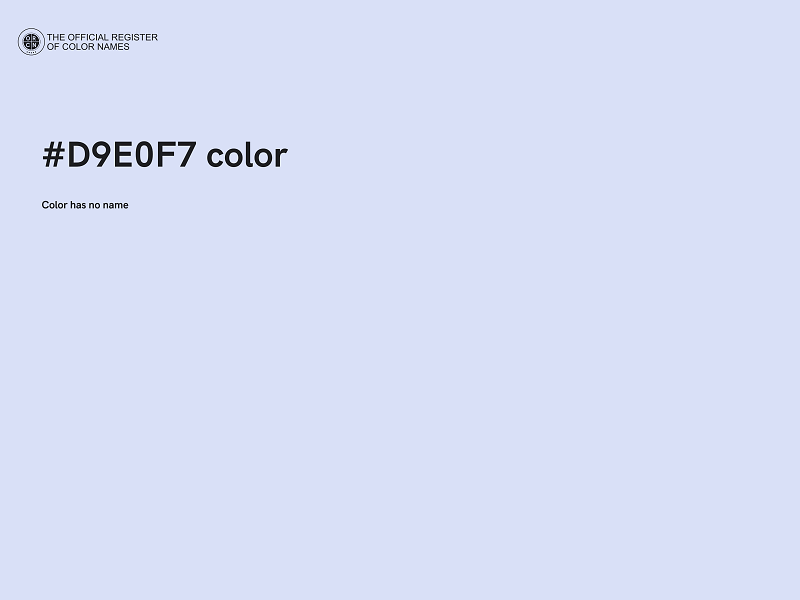 #D9E0F7 color image