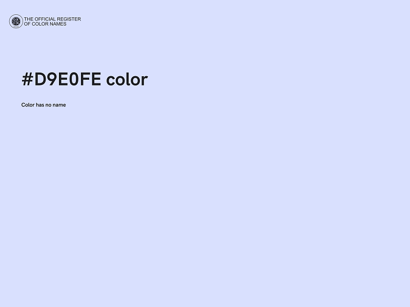 #D9E0FE color image