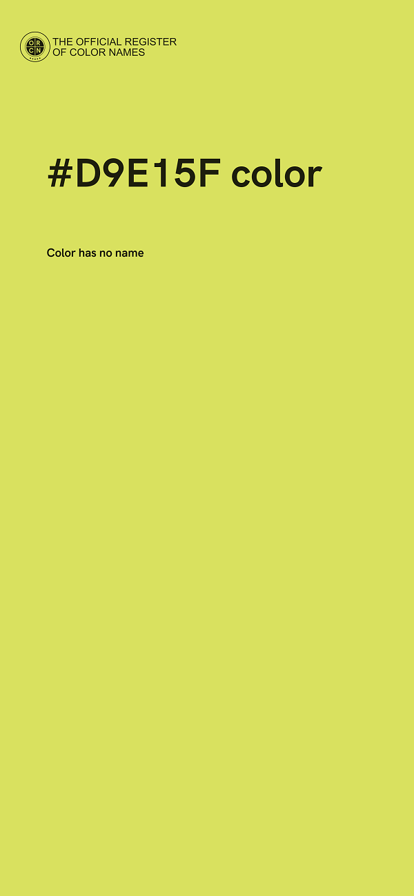 #D9E15F color image