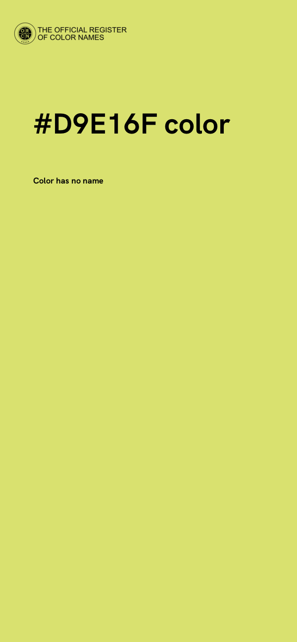 #D9E16F color image