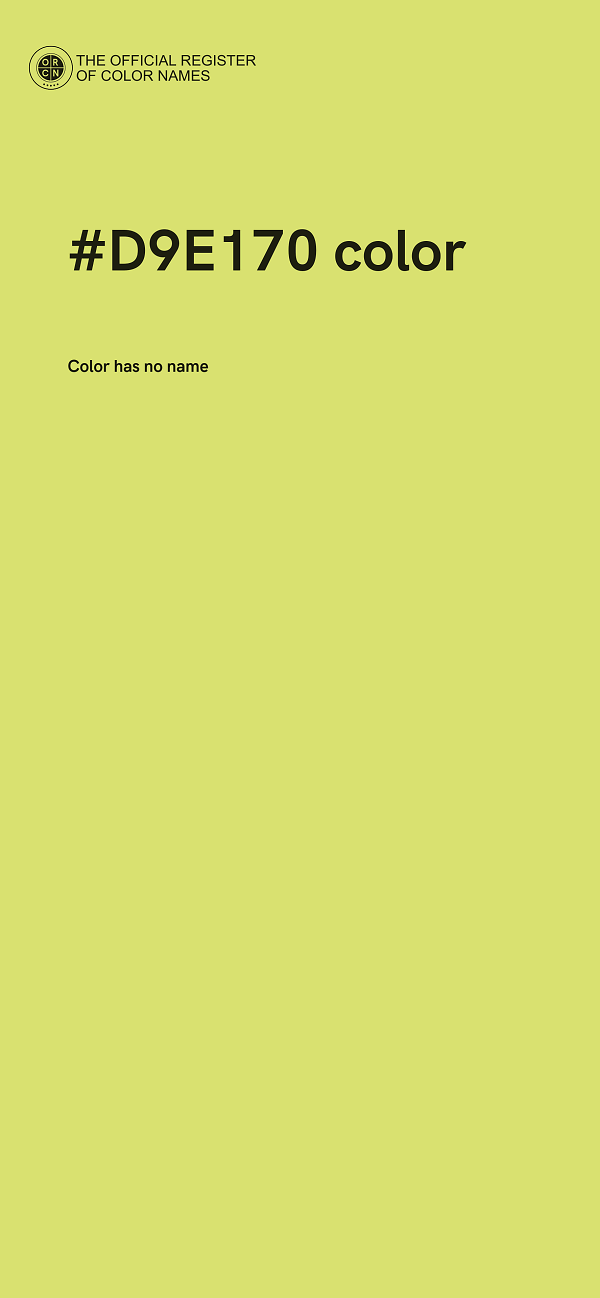 #D9E170 color image