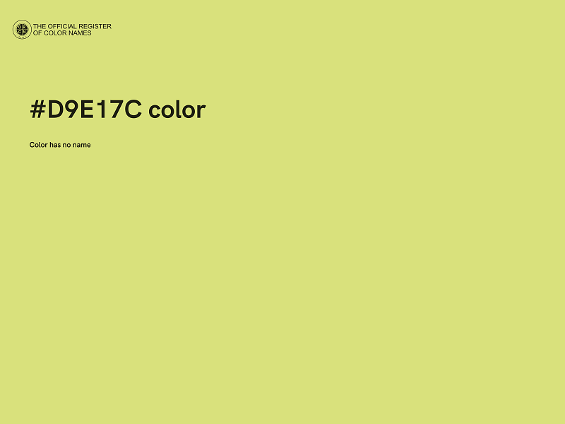 #D9E17C color image