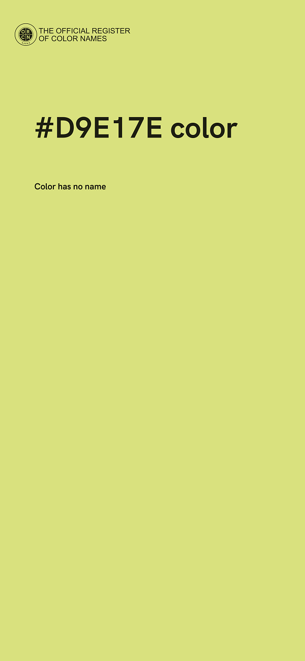 #D9E17E color image