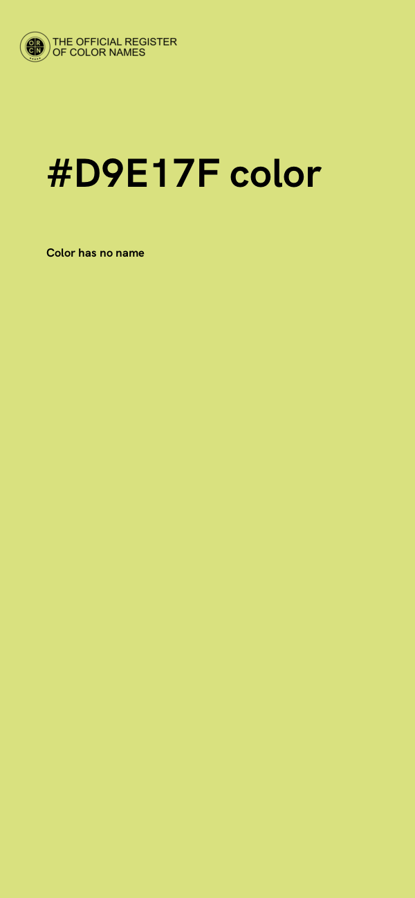 #D9E17F color image