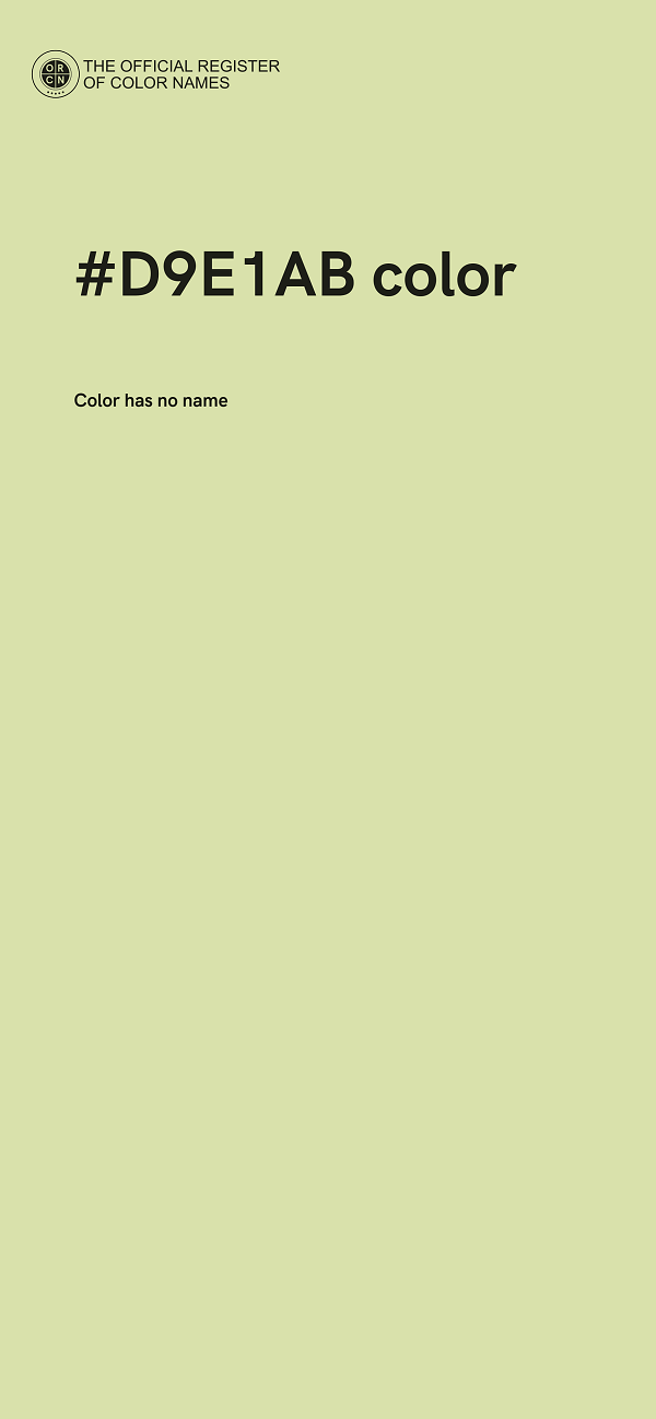 #D9E1AB color image