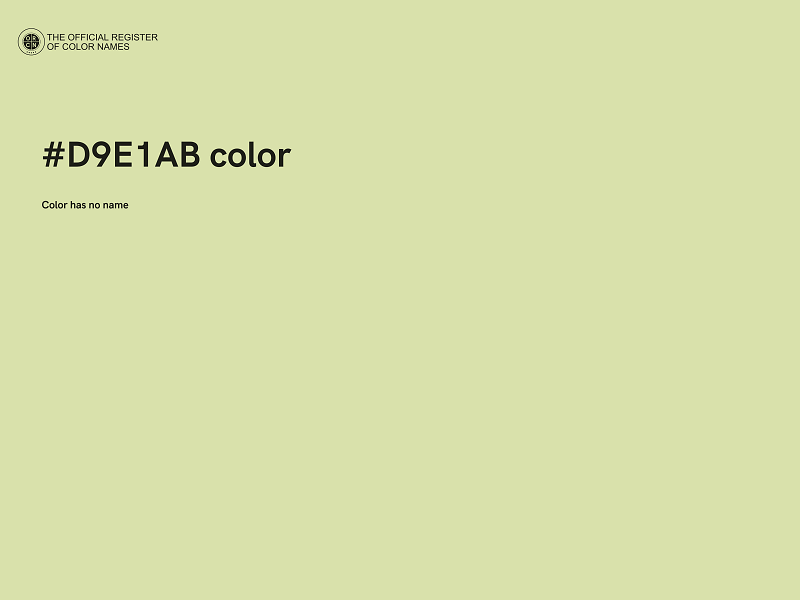 #D9E1AB color image