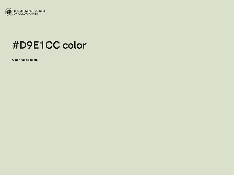 #D9E1CC color image