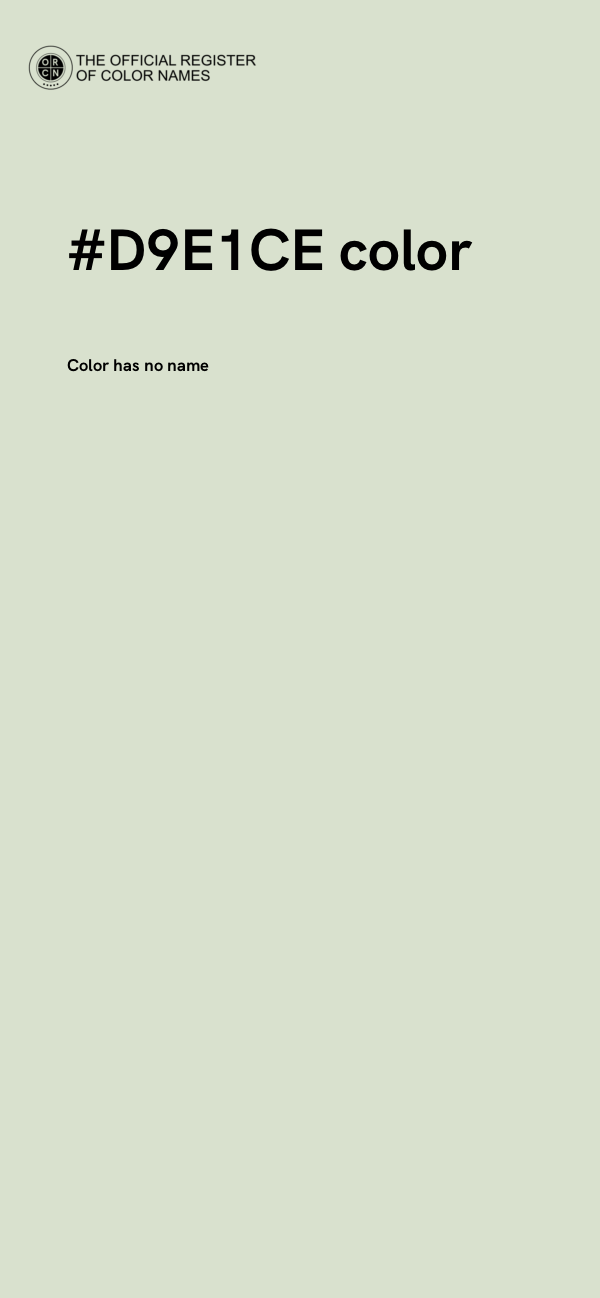 #D9E1CE color image