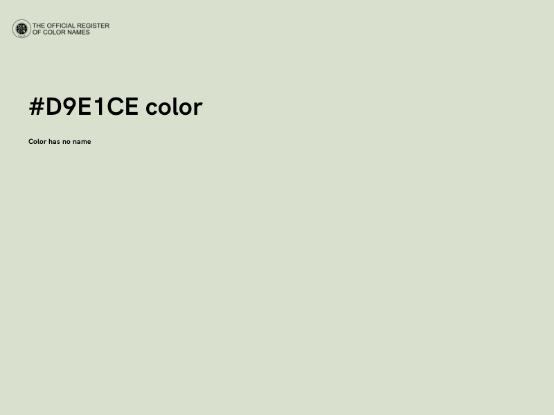 #D9E1CE color image