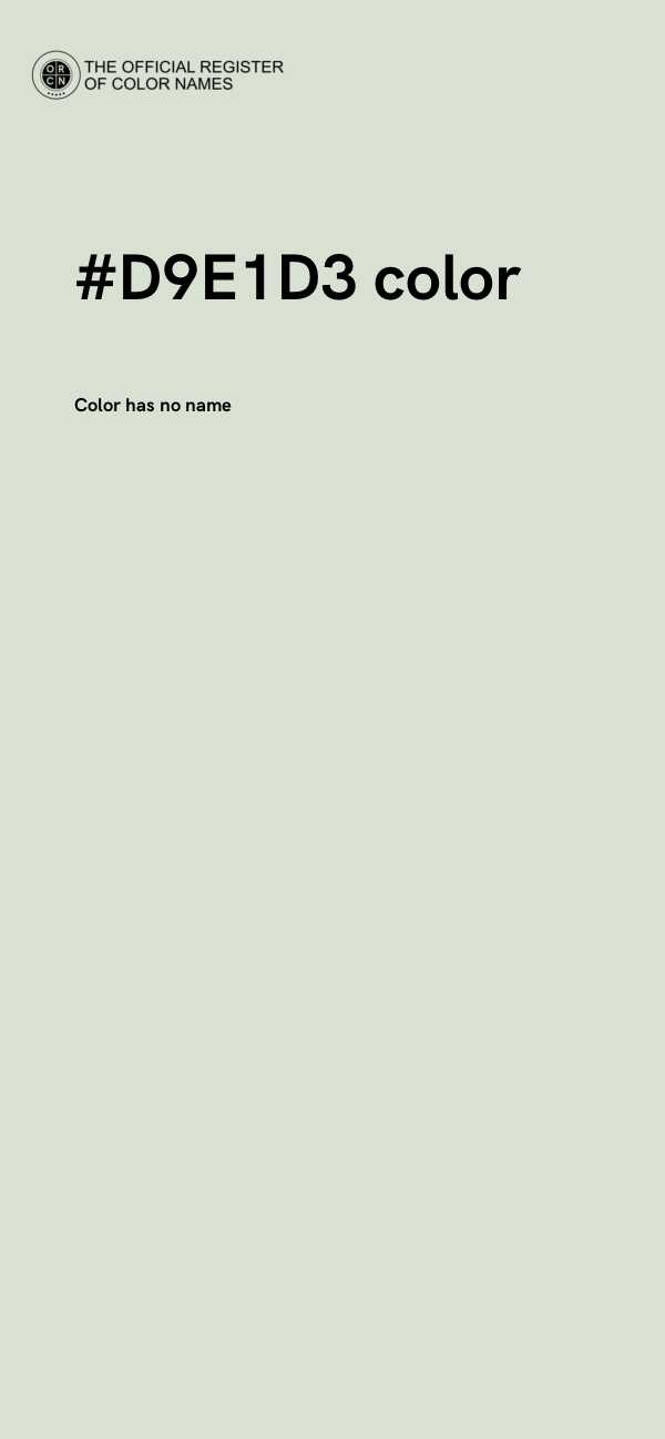 #D9E1D3 color image