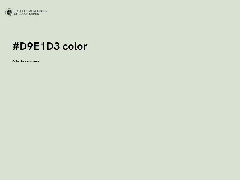 #D9E1D3 color image