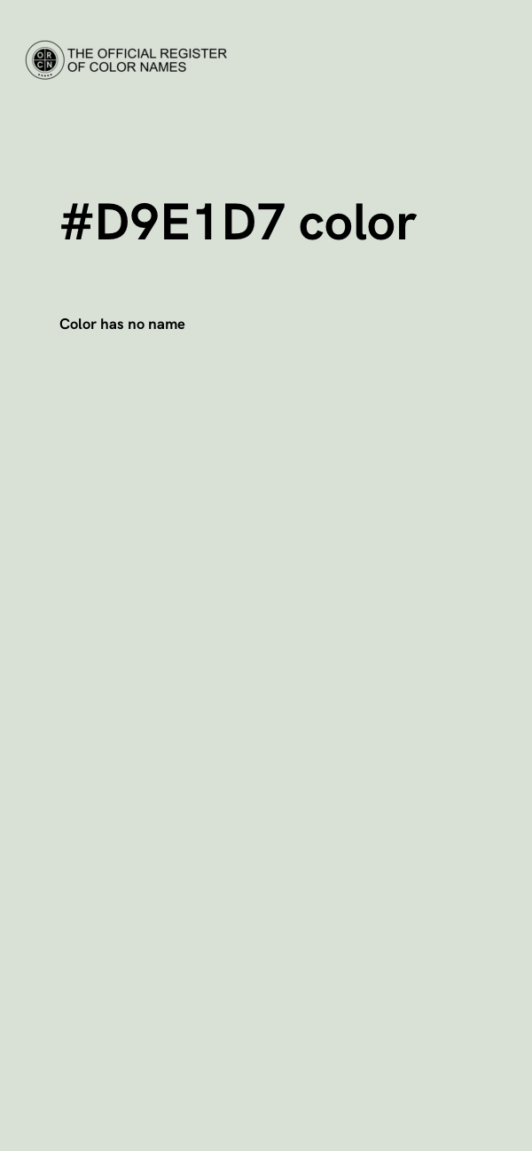 #D9E1D7 color image