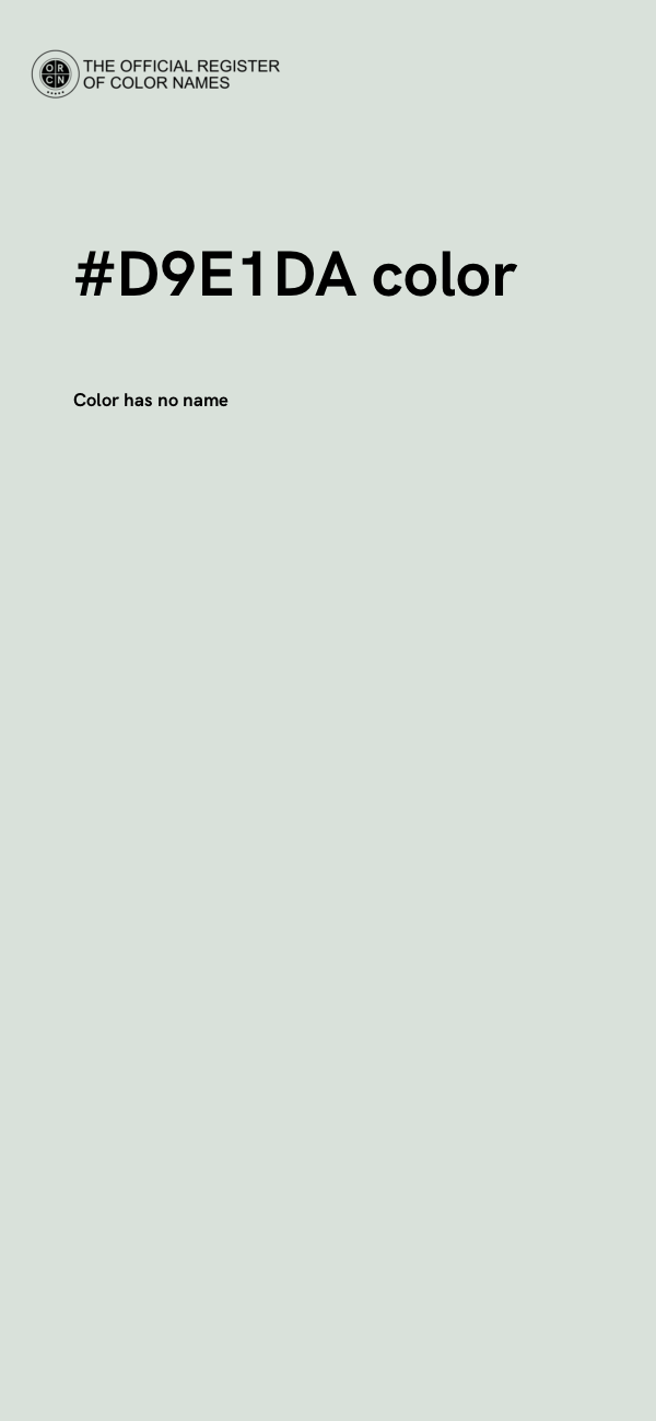 #D9E1DA color image