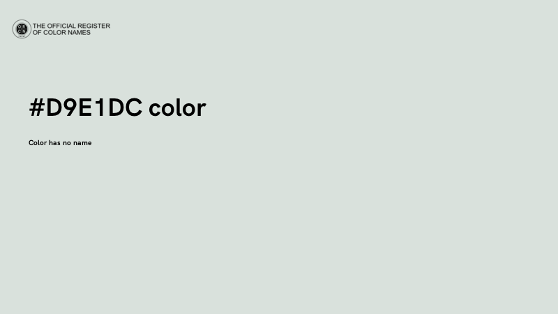 #D9E1DC color image