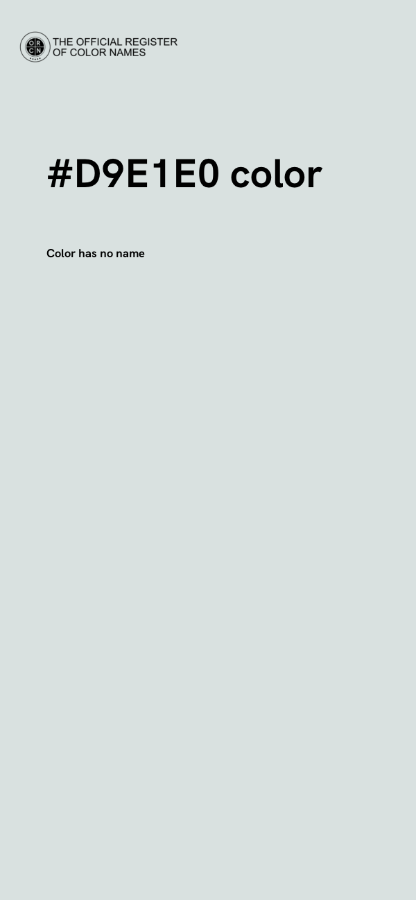 #D9E1E0 color image