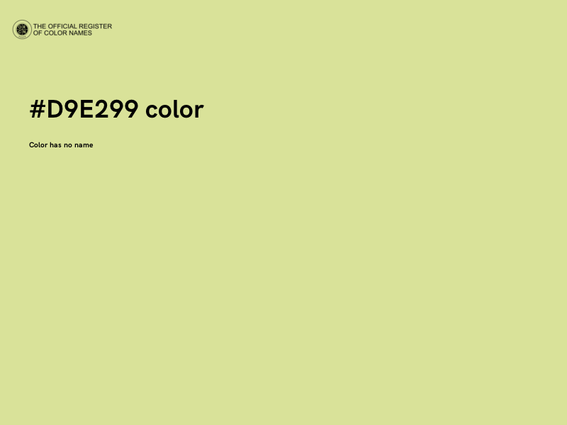 #D9E299 color image
