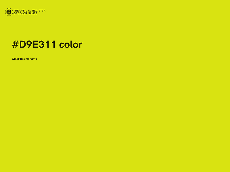 #D9E311 color image