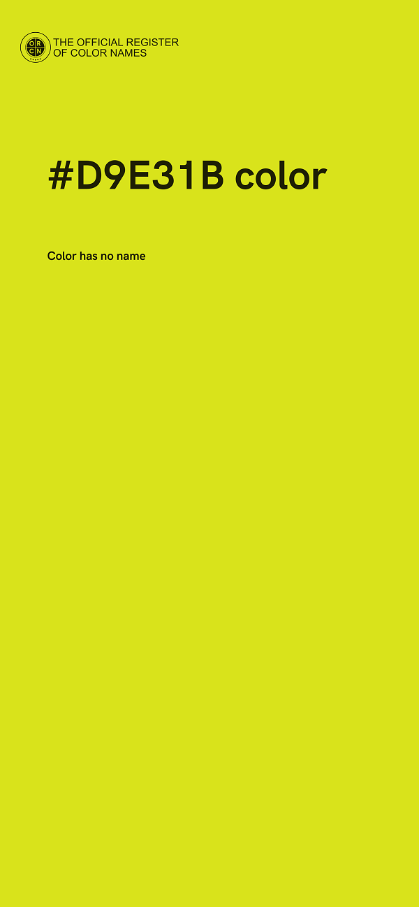#D9E31B color image