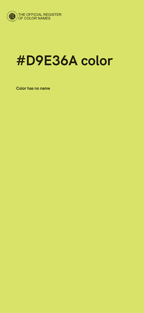 #D9E36A color image