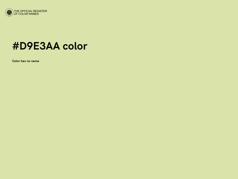 #D9E3AA color image