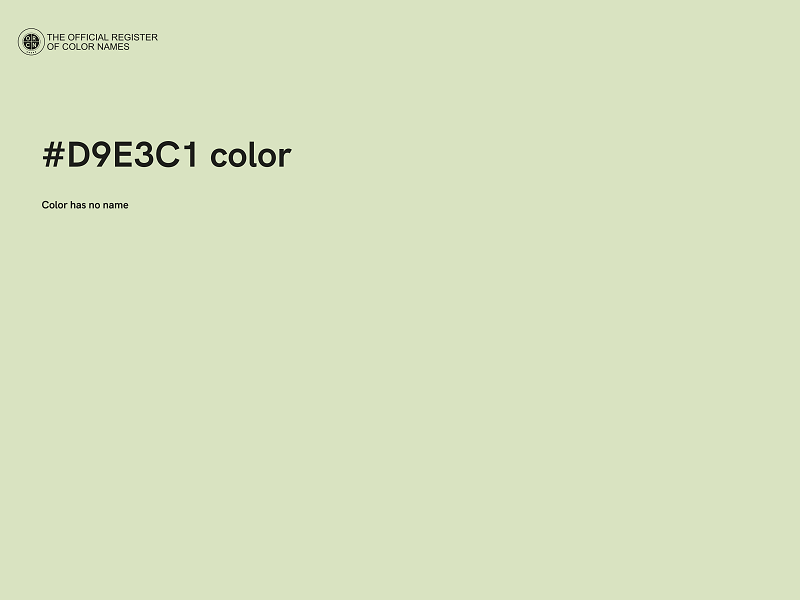 #D9E3C1 color image