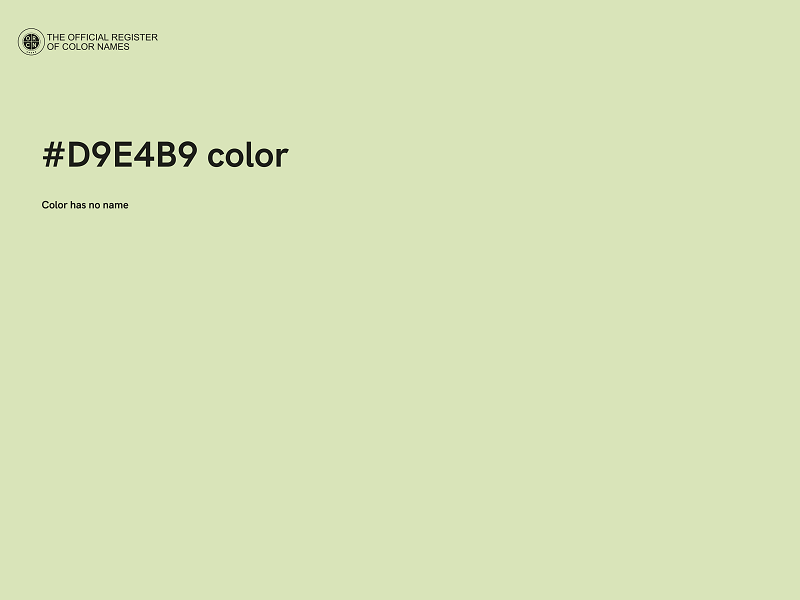 #D9E4B9 color image