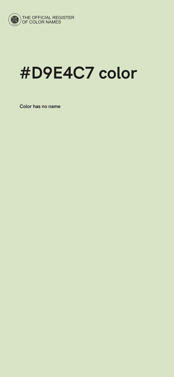 #D9E4C7 color image
