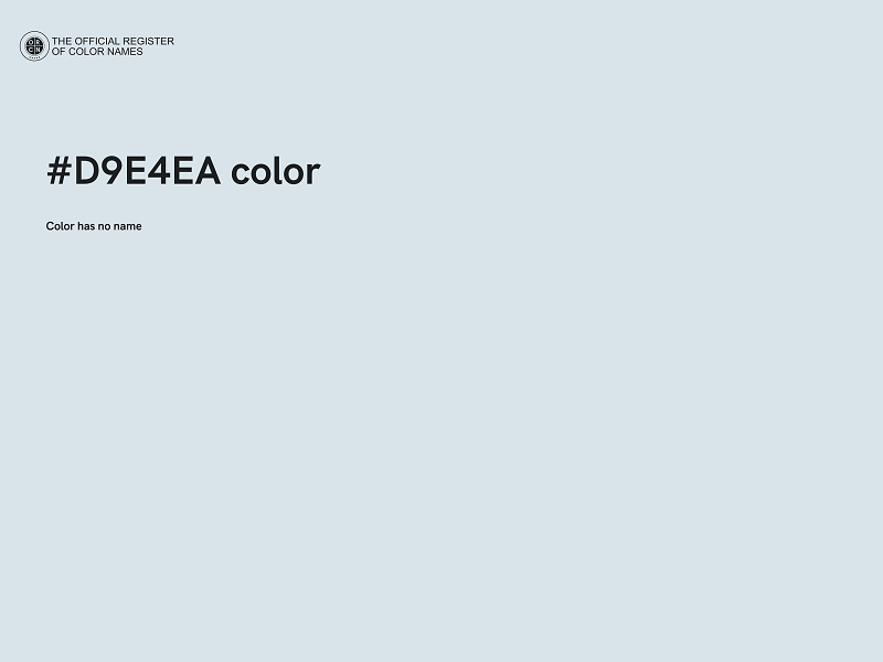 #D9E4EA color image