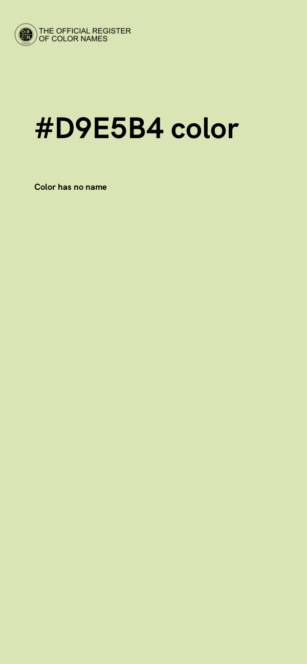 #D9E5B4 color image