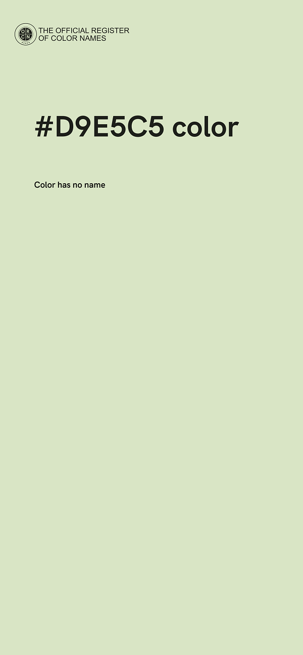 #D9E5C5 color image