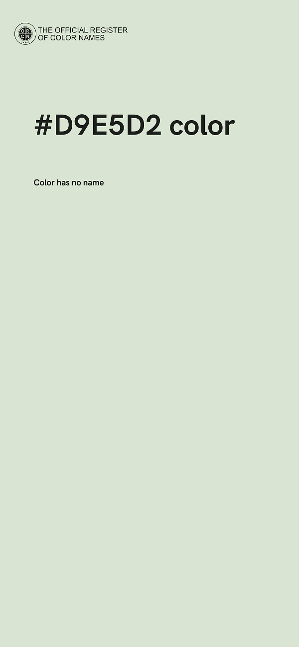 #D9E5D2 color image