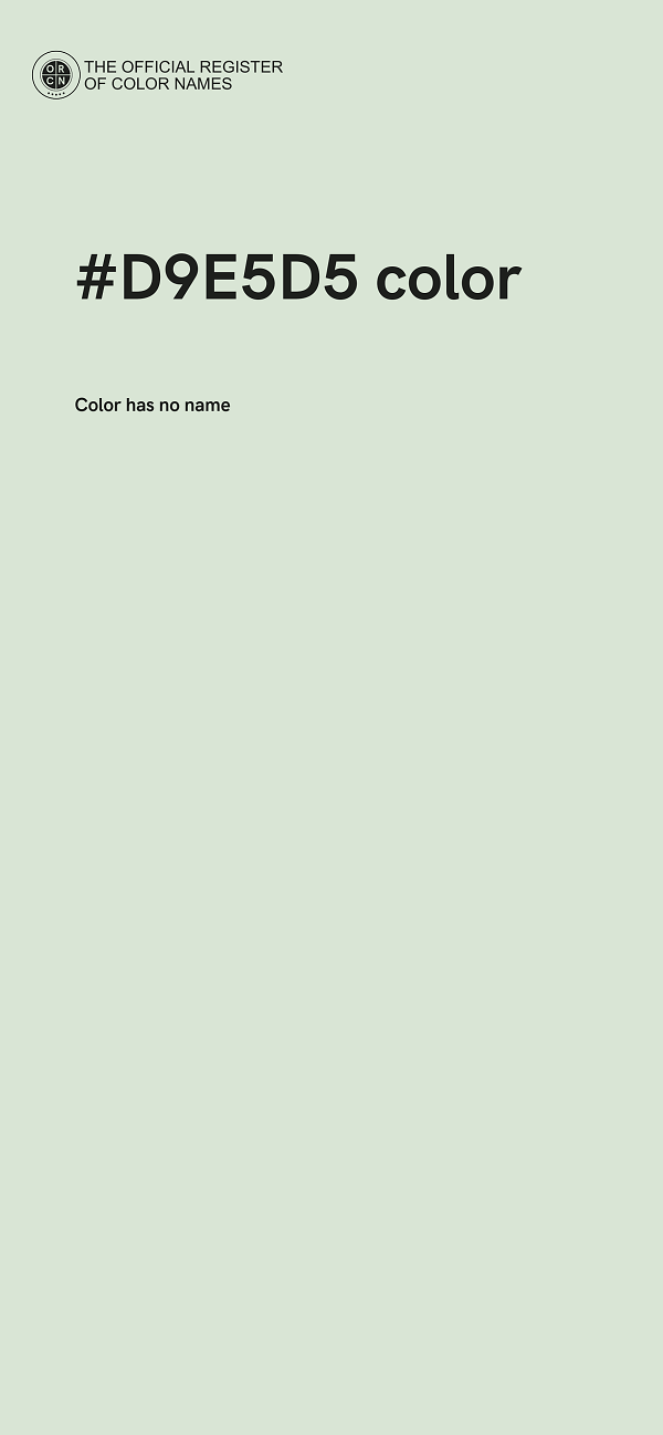 #D9E5D5 color image