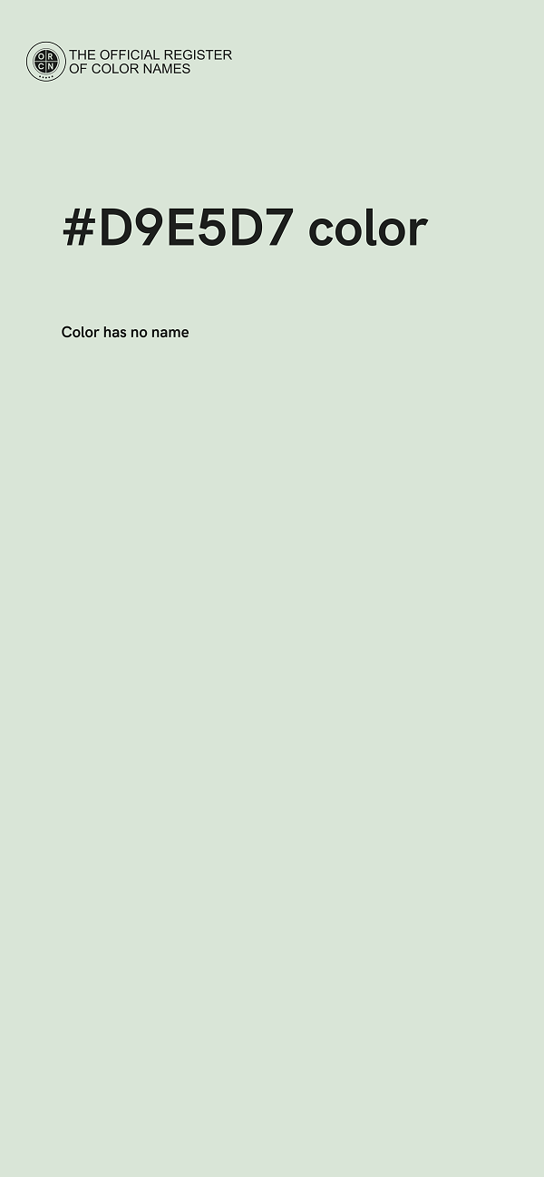#D9E5D7 color image