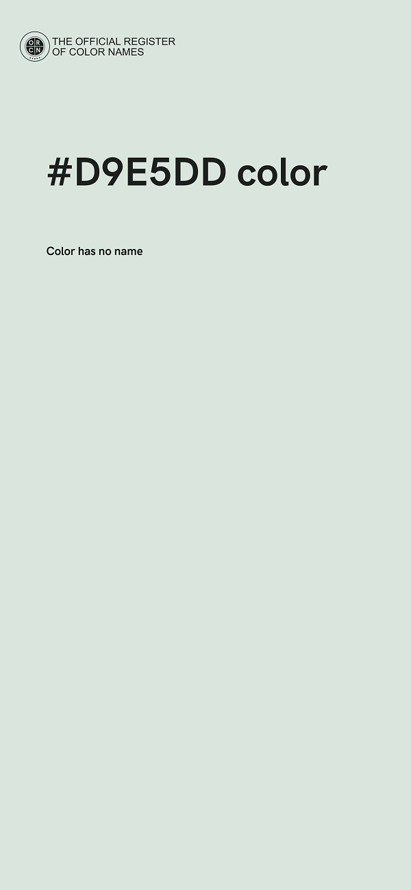 #D9E5DD color image