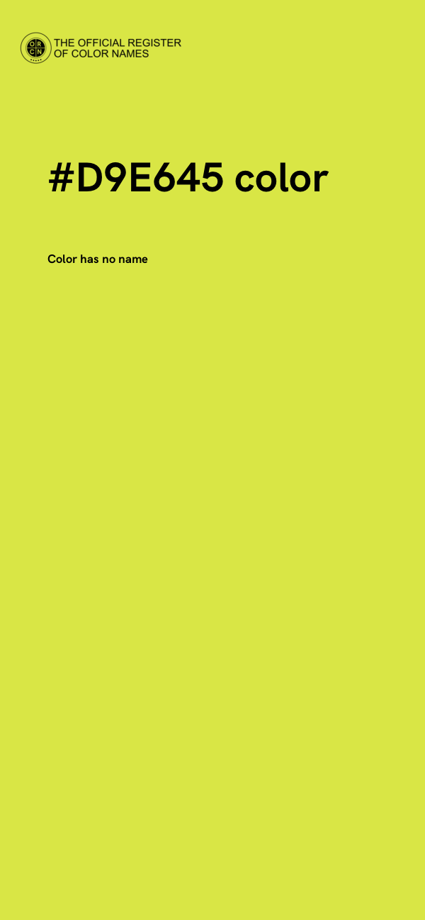 #D9E645 color image