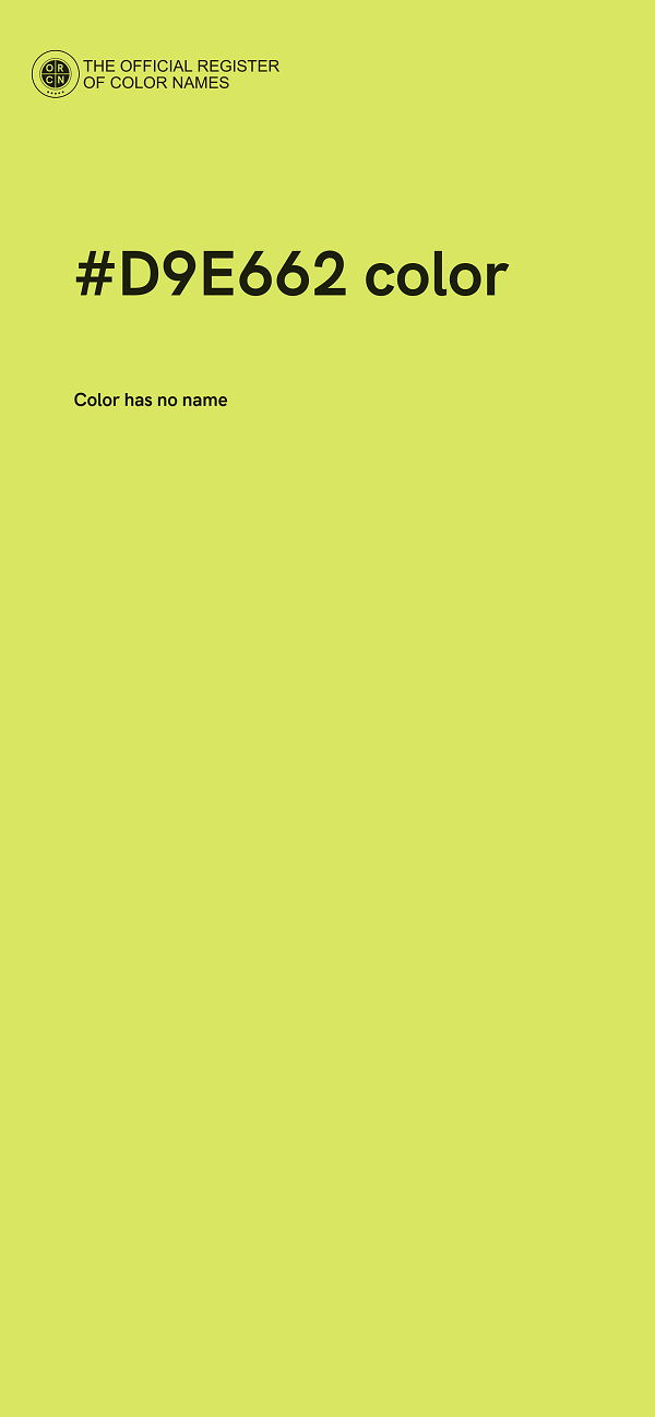 #D9E662 color image