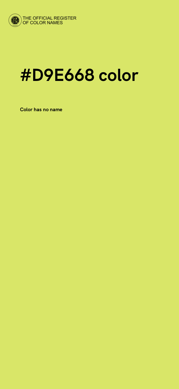 #D9E668 color image