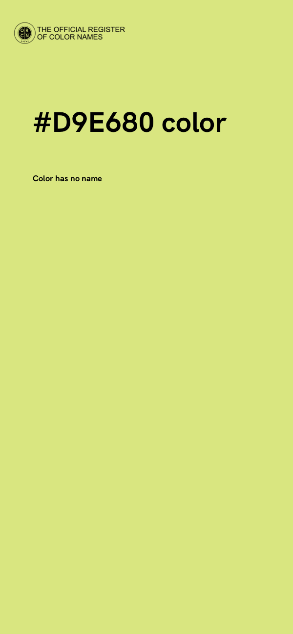 #D9E680 color image