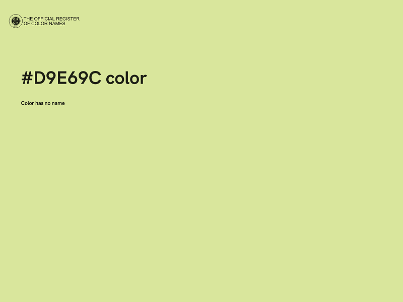 #D9E69C color image