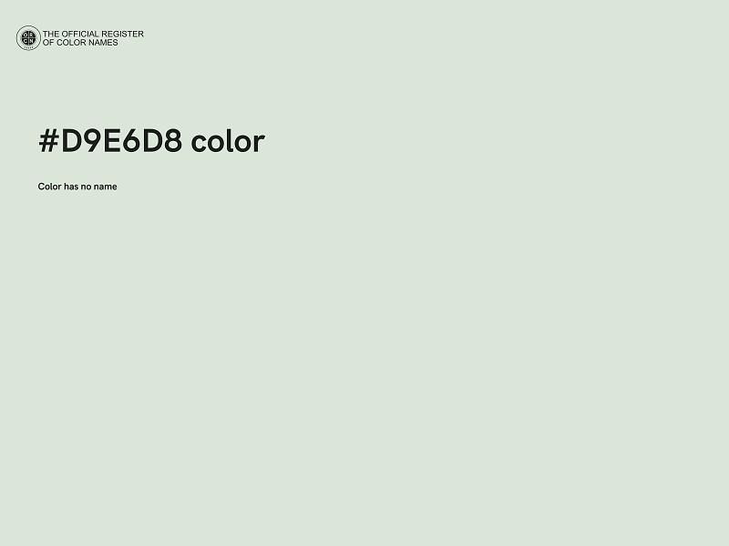 #D9E6D8 color image