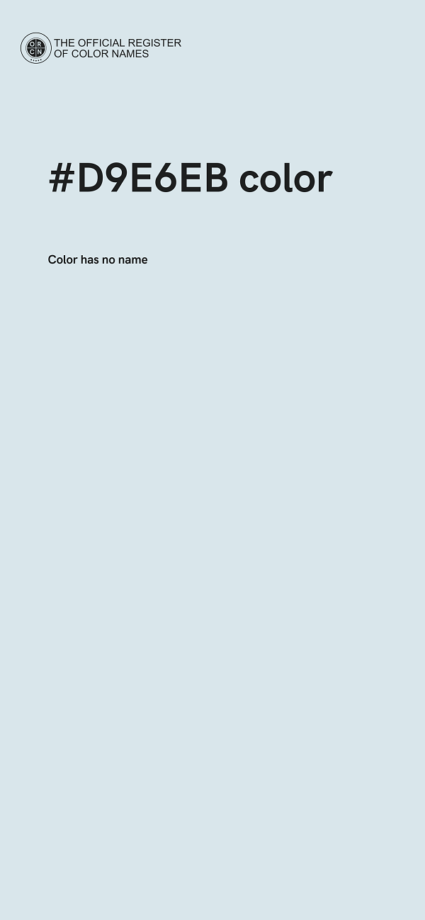 #D9E6EB color image