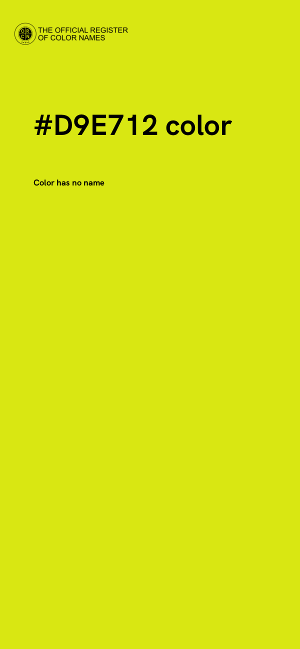 #D9E712 color image