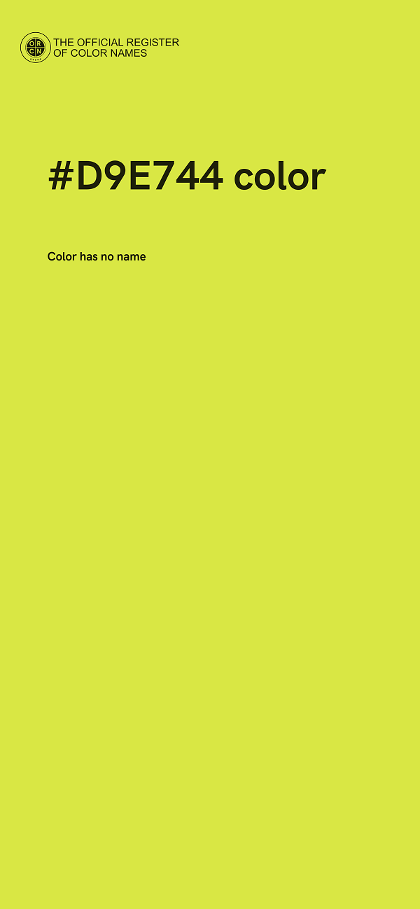 #D9E744 color image