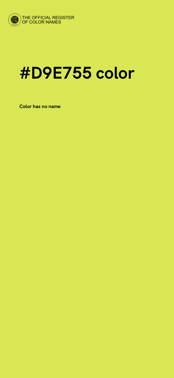 #D9E755 color image